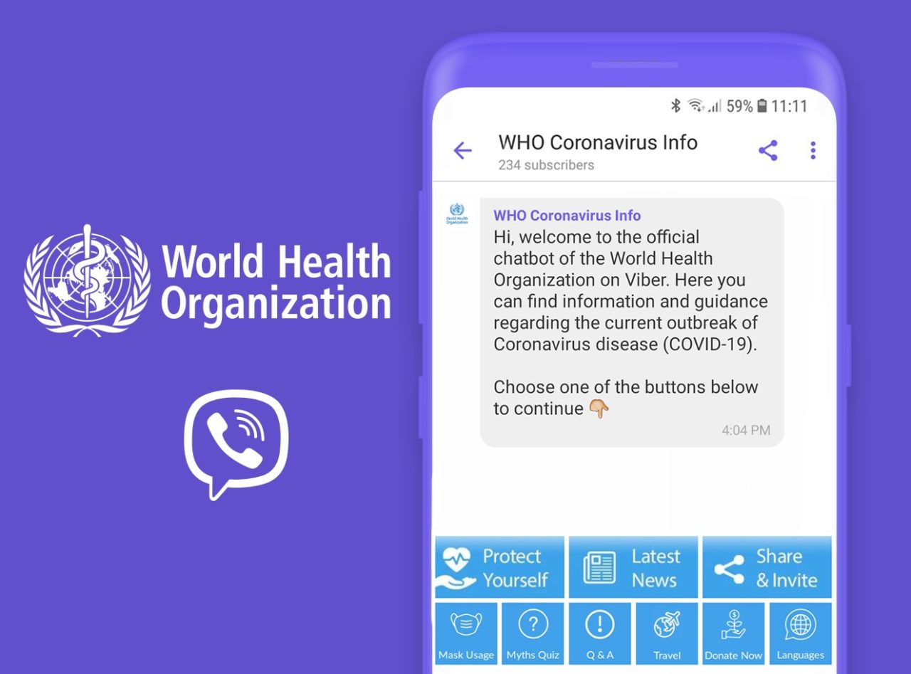 WHO Launches Chatbot on Viber