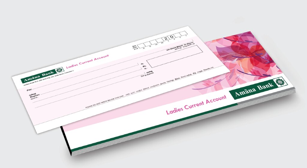 Ladies Current account Cheque book