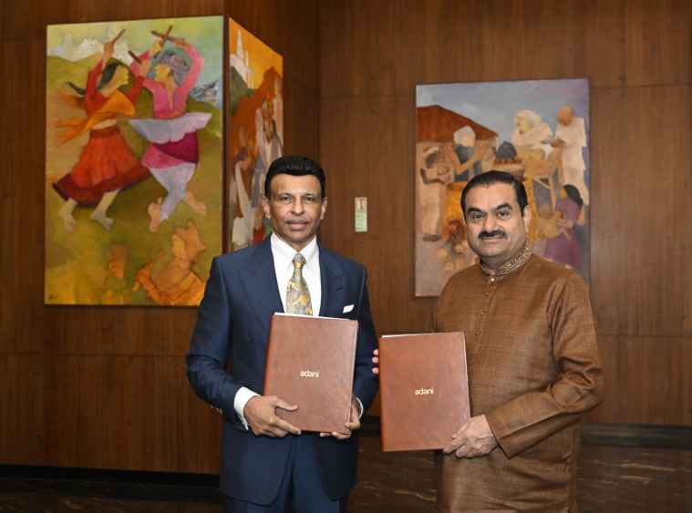 Adani GEMS Collab (L-R) Sunny Varkey, Gautam Adani (LBN)